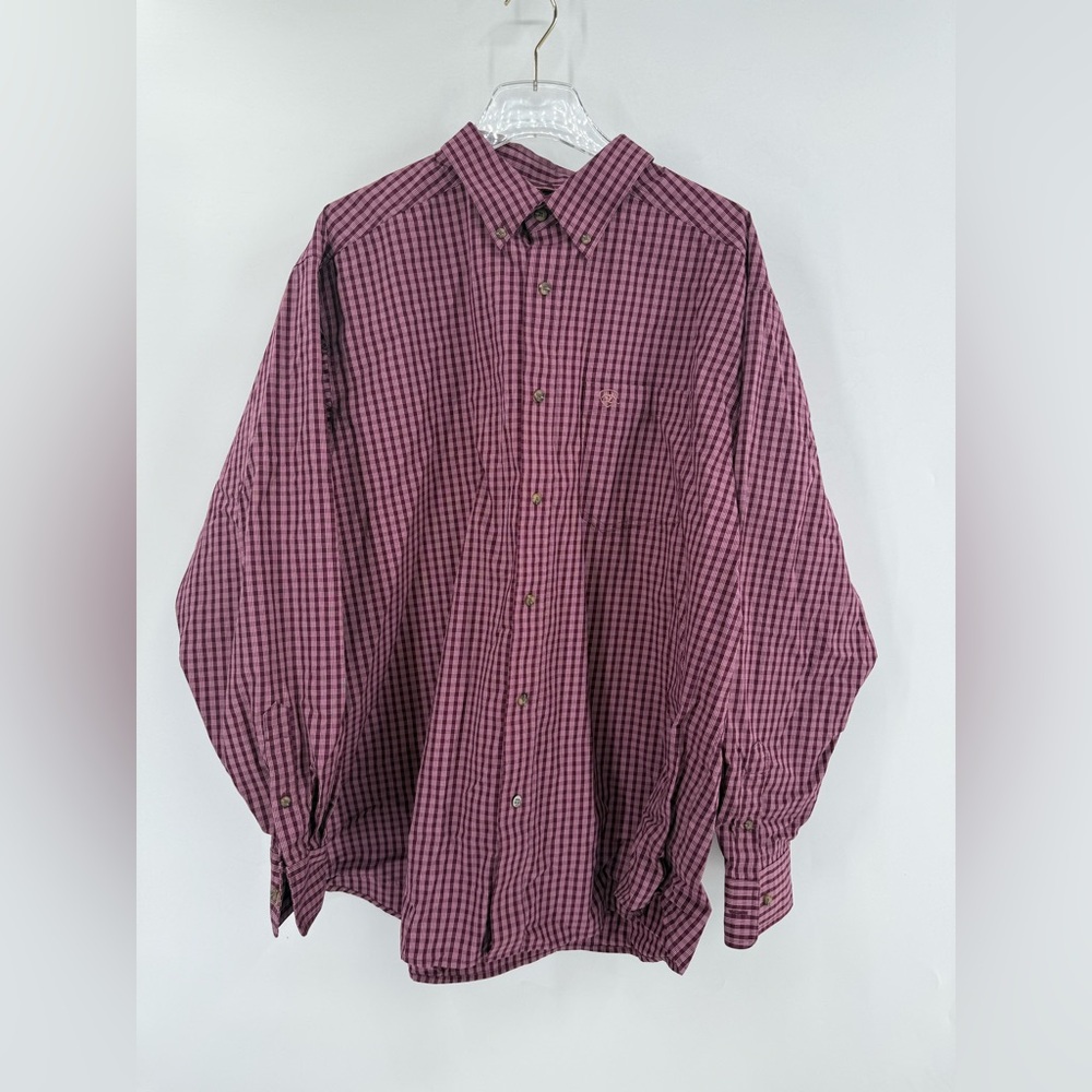 Ariat Pro maroon men’s button‎ down shirt size xl
